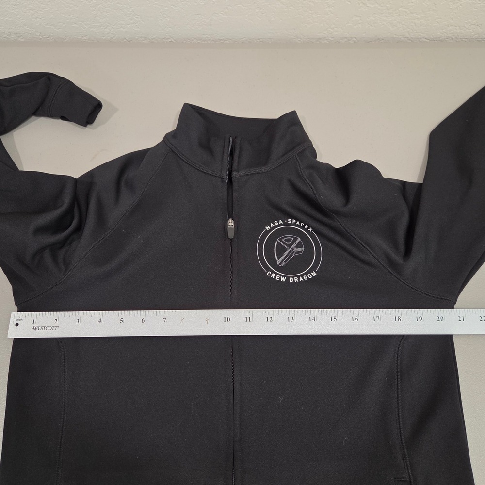 SpaceX NASA Crew Dragon 2019 Demo-1 Era Jacket M Black Full Zip Aerospace - Picture 4 of 14